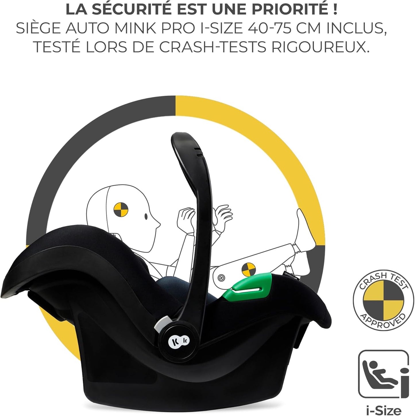 Pack Trio Kinderkraft ESME Petitsmart – Poussette Bébé 3-en-1 avec Siège