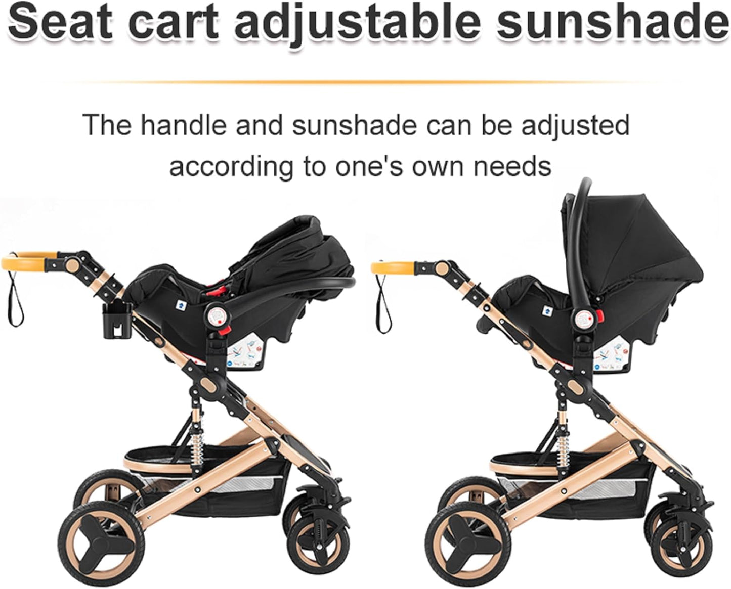 Poussette 3 en 1 Citadine Petitsmart – Tricycle Combiné avec Landau & Siège Auto