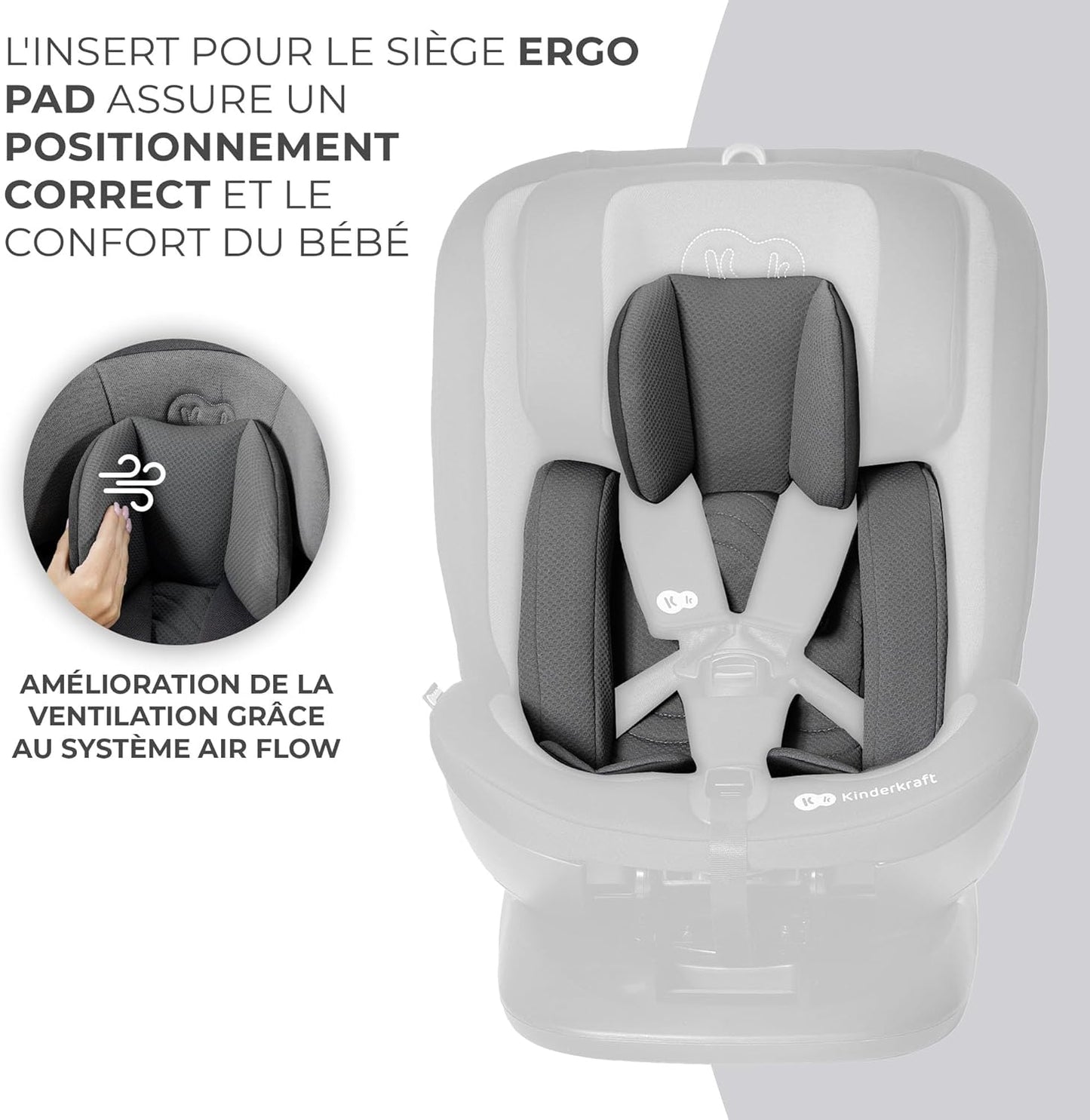 Siège Auto Kinderkraft XPEDITION i-Size Petitsmart – Évolutif 360° de 0 à 12 Ans (40–150 cm / 0–36 kg)