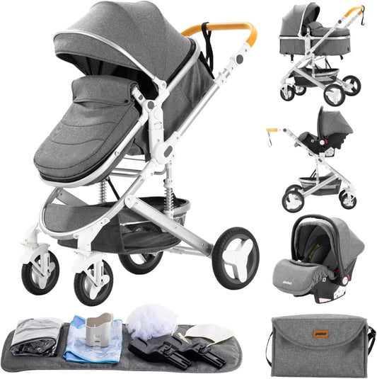 Poussette 3 en 1 Citadine Petitsmart – Tricycle Combiné avec Landau & Siège Auto
