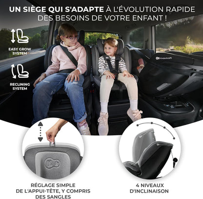 Siège Auto Kinderkraft XPEDITION i-Size Petitsmart – Évolutif 360° de 0 à 12 Ans (40–150 cm / 0–36 kg)