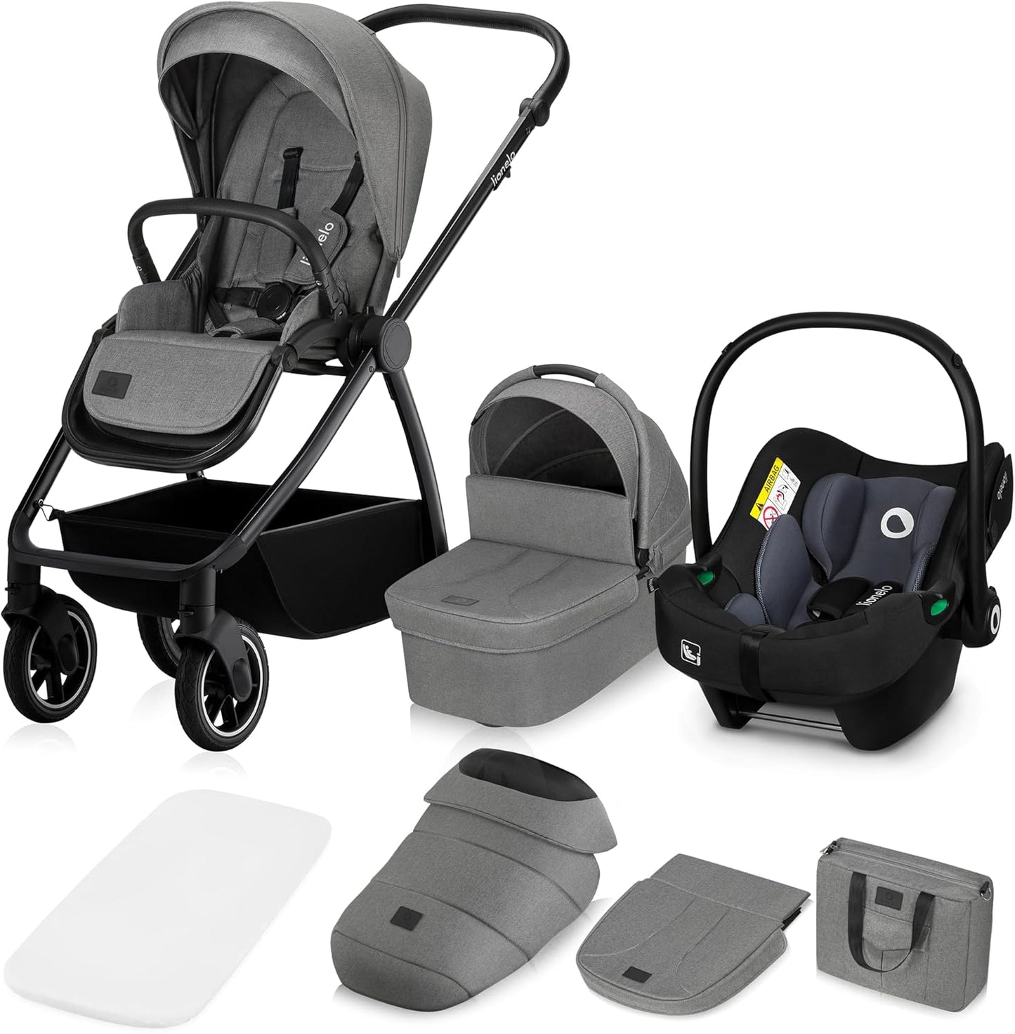 Pack Trio MERIL 3-en-1 Petitsmart – Poussette Tout-Terrain avec Nacelle