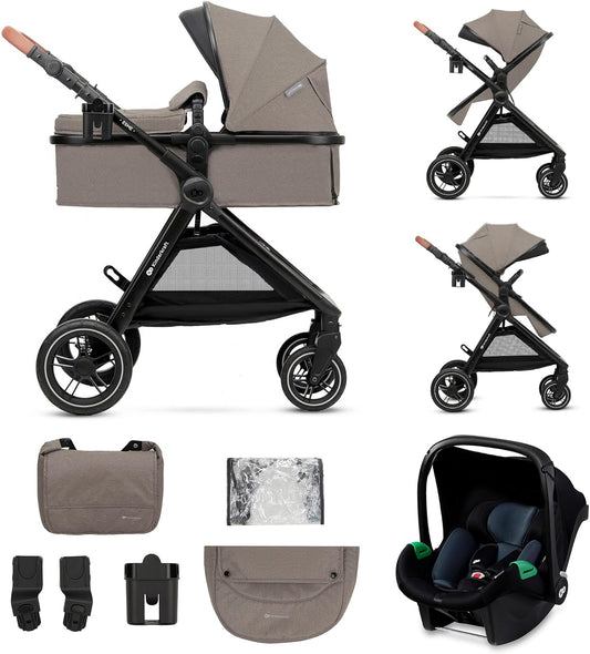Pack Trio Kinderkraft ESME Petitsmart – Poussette Bébé 3-en-1 avec Siège